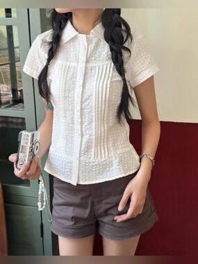 Vietnamese brand PRADIES Riviera Shirt NWOT Size S - White